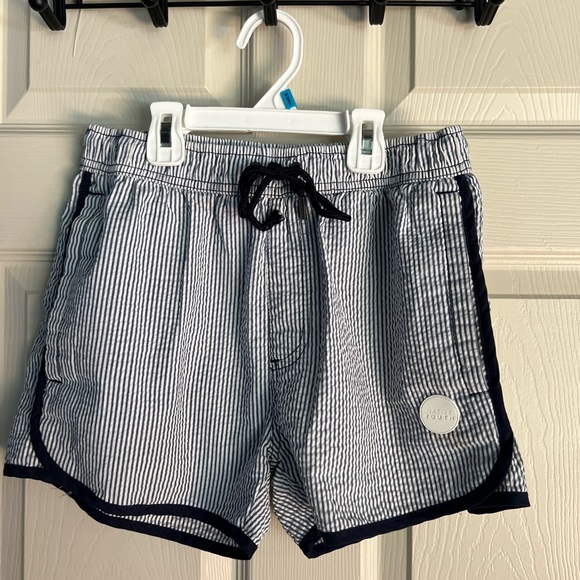 Striped Blue and White Shorts - Picture 1 of 5